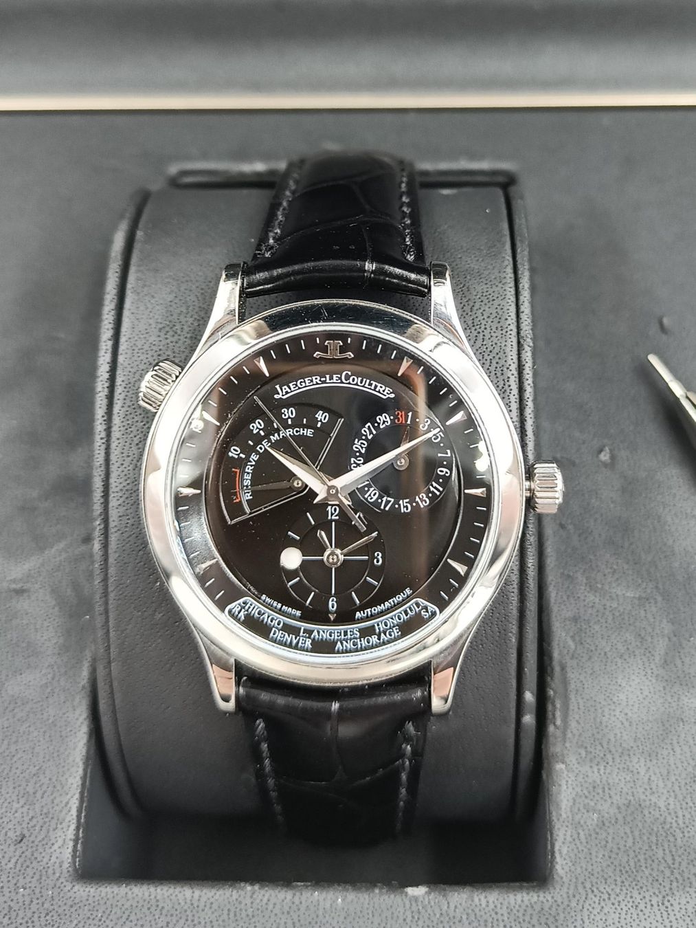Jaeger-Lecoultre Orologi: JAEGER- LECOULTRE "MASTER GEOGRAPHIC", 38 MM, AUTOMAT – Usato da Luzern venduto da EdiGem