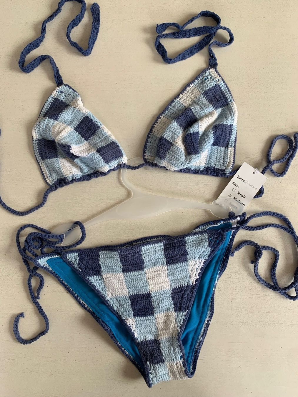 Costumi da bagno & Bikini: BIKINI 100% HANDMADE CROCHET, GR. MEDIUM – Nuovo (secondo la descrizione) da Rüschlikon venduto da 21moje