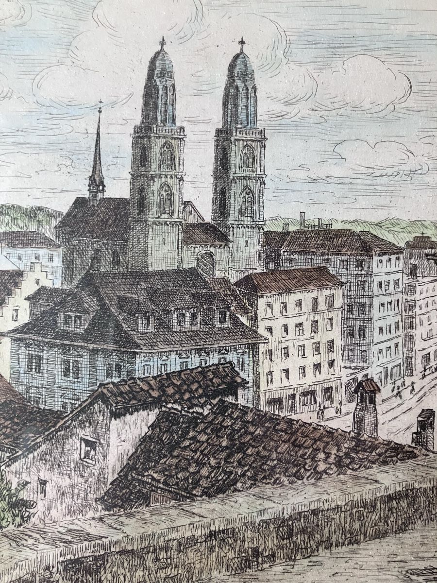 Foto & Immagini: Radierung Grossmünster – Usato da opfikon venduto da reko51 2