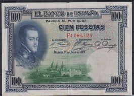 Spanien 1925: 100 Pesetas Note