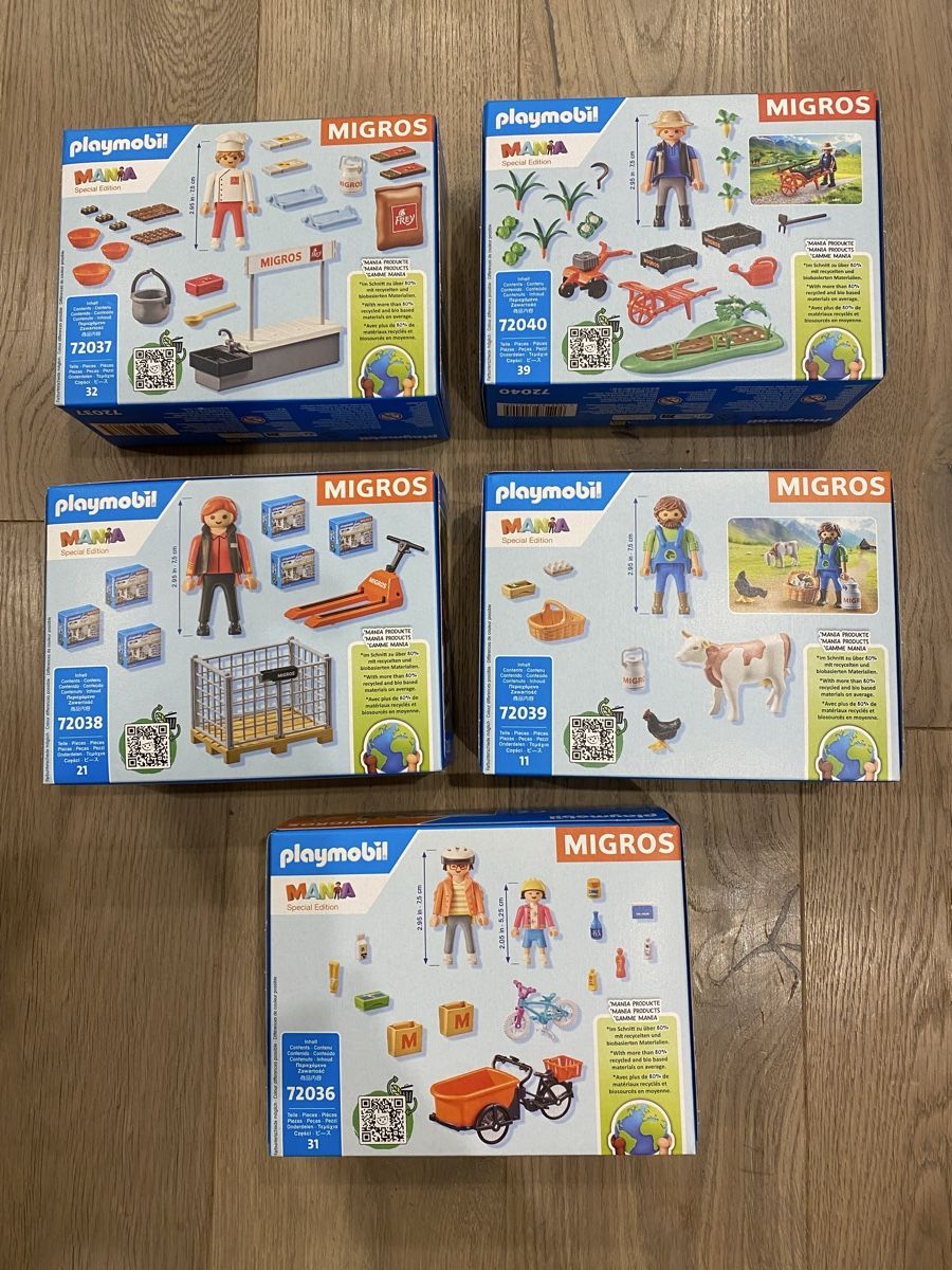 Playmobil Giocattoli: 5 Playmobil Migros Sets – Nuovo e nell'imballaggio originale da Lachen/SZ venduto da Flower2 1