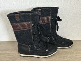 Moon Boot Stiefel Original, Filz Leder  EU 38 guter Zustand