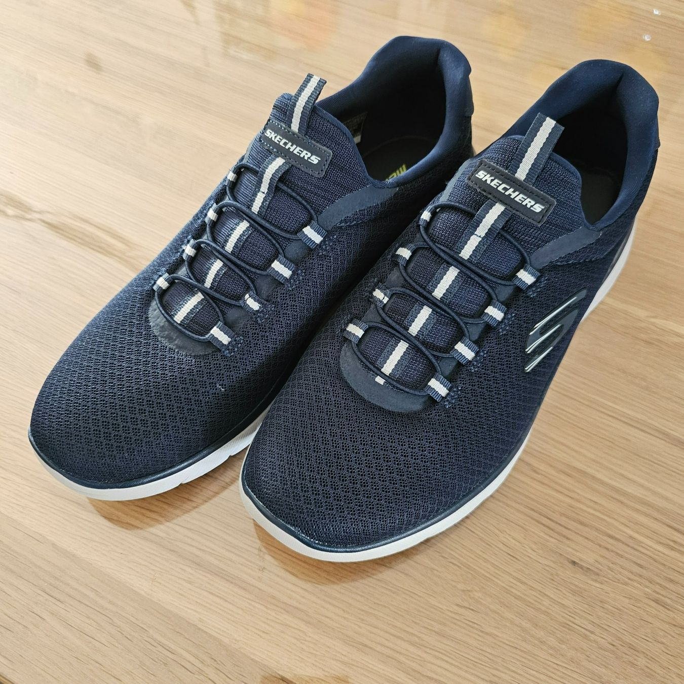 Skechers Memory Foam Sneaker Herren, 44, Dunkelblau (Neu