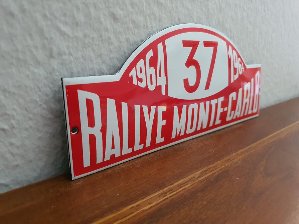 Plaque plate schild 69 eme RALLYE MONTE CARLO 2001 METAL 30 X