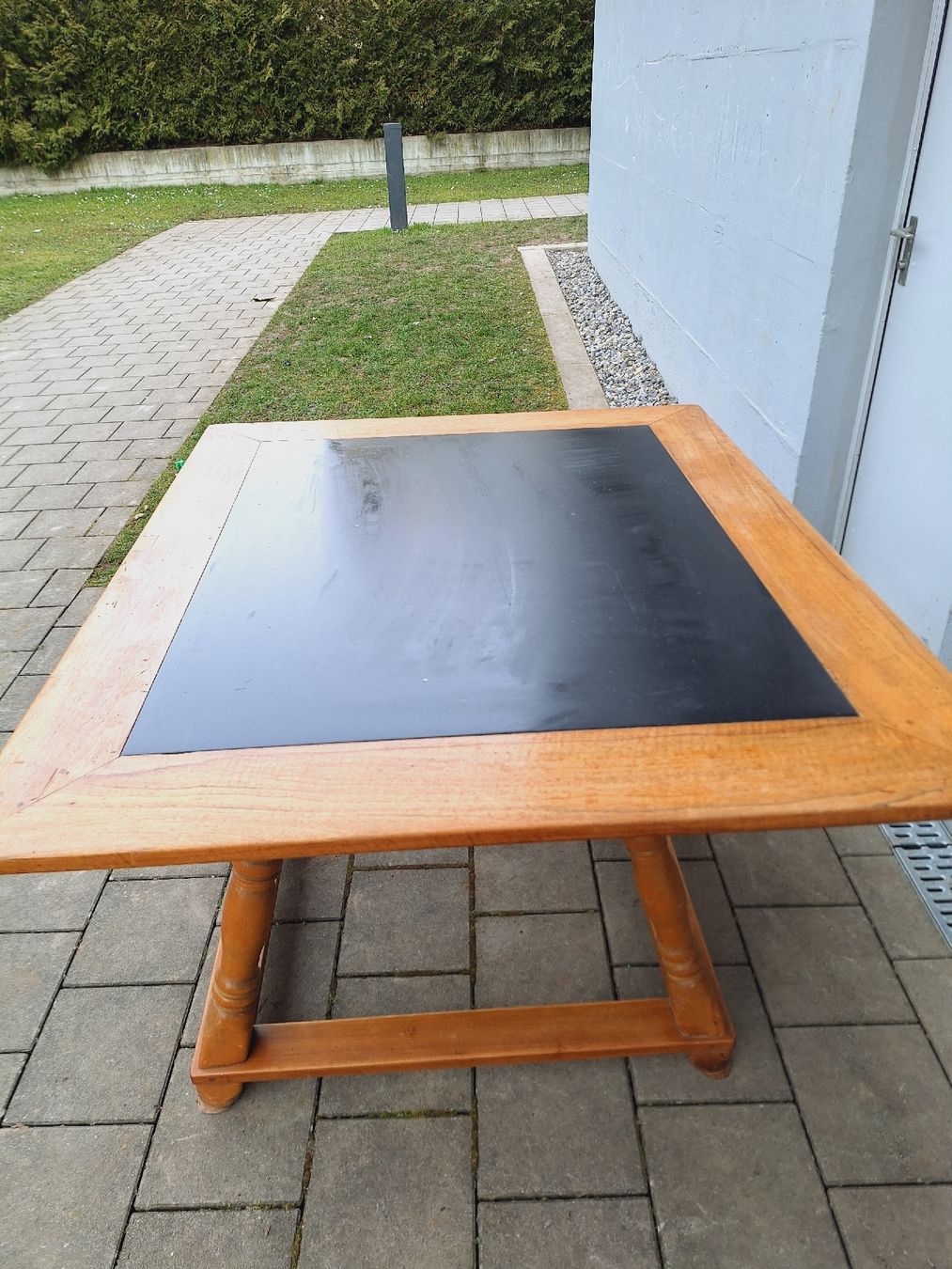 Tische: Antike Biedermeier Schiefertisch Barocker Stil  Nussbaum 19J – Gebraucht aus Fahrweid von SMILE.5 6
