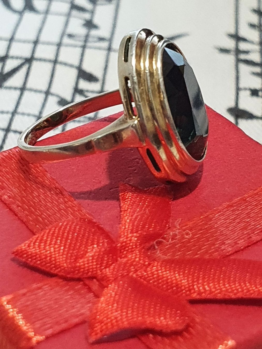 Anelli: Art-Déco Schätzchen - Designer Turmalin Ring in 800er Silber – Usato da Wohlen AG venduto da palmsprings 9