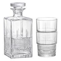 Bormioli Rocco Bartender Novecento Whisky-Dekanter und Gläse