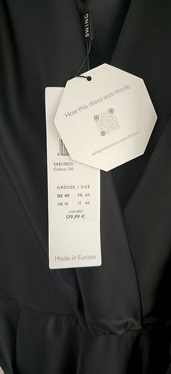 Vestiti: SWING - Kleid mit Taillengürtel in black XL – Usato da Zürich venduto da ale_xxz7 1