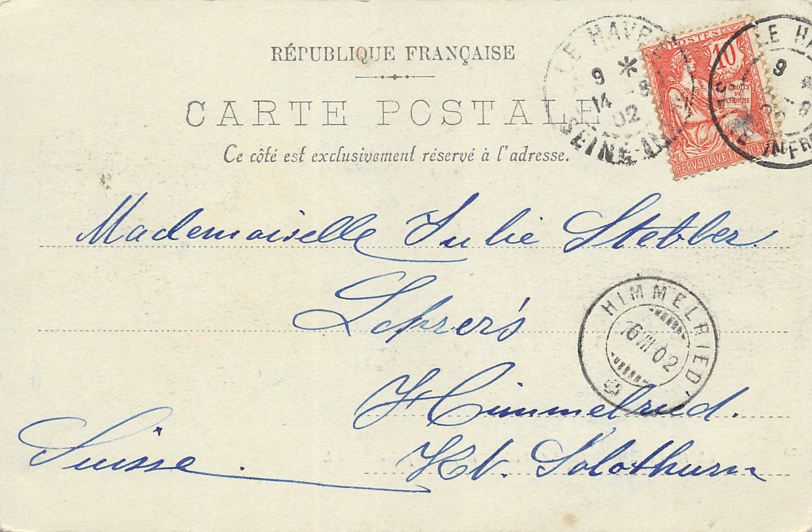 Cartoline postali: Le Havre, Hotel de Ville – Usato da Ottikon b.Kemptth. venduto da Neptun1974 1