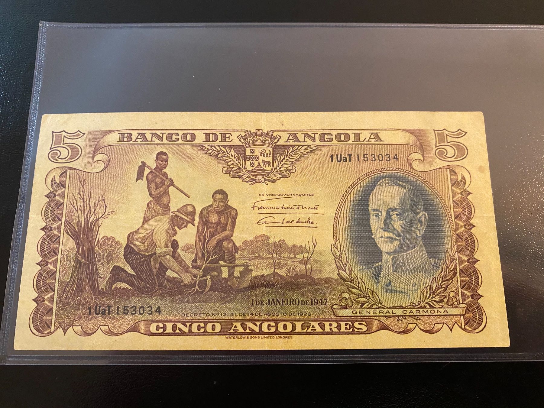 Banconote: 5 Angulares 1947 – Usato da Dällikon venduto da Woldbanknoten