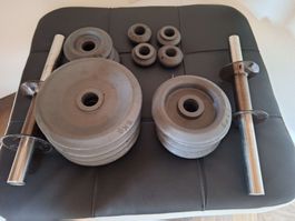 Kurzhantel Set mit Gusseisen Gewichten gebraucht