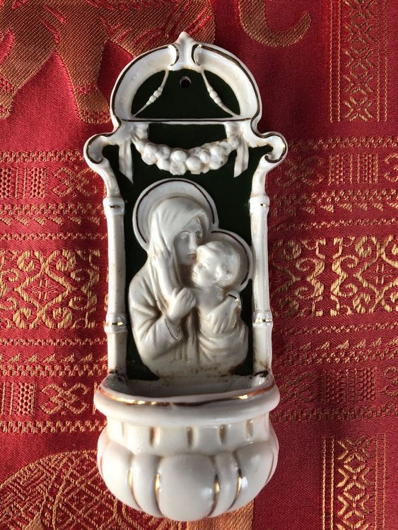 Produktbild von JUGENDSTIL ENGEL & WEIHWASSERSCHALE ANTIK STIL WEIHWASSERBECKEN | Palazzo INT Ltd. & Co. KG