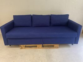 Bettsofa blau 221x105x40/75cm