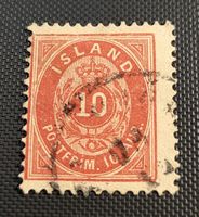 Island alte briefmarke