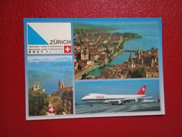 Zürich mehrbildrig mit Swissair Flugzeug