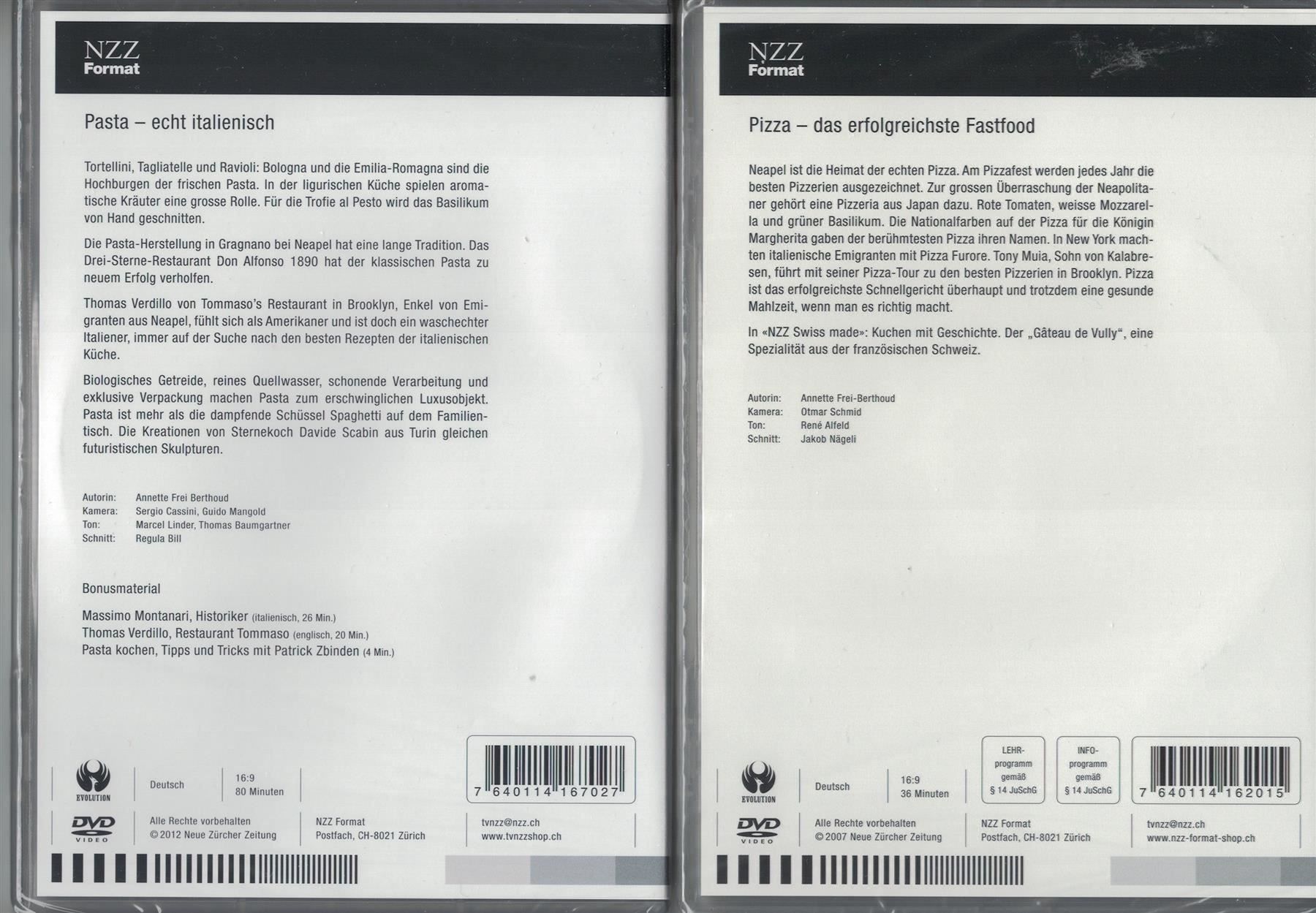 Tutti i DVDs: NZZ Format Box - Italienische Küche – Nuovo e nell'imballaggio originale da Wolfhausen venduto da uchuva26 1