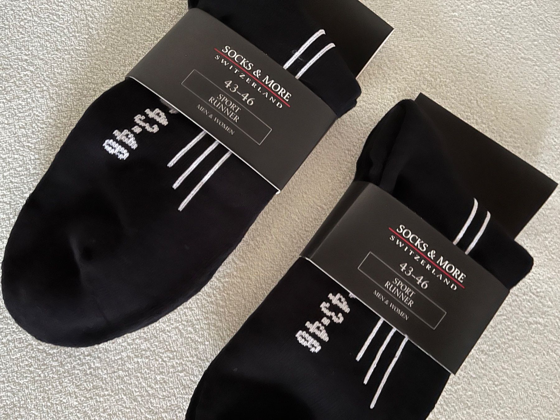 Socken: 2 Paar Sportsocken 43-46 – Neu und originalverpackt aus Klingnau von Bigik
