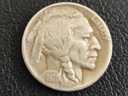 Alle Münzen: 5 Cents Buffalo 1928 – Gebraucht aus Couvet von lulul