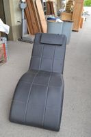 Schwarze Kunstleder Relaxliege mit Kopfstütze