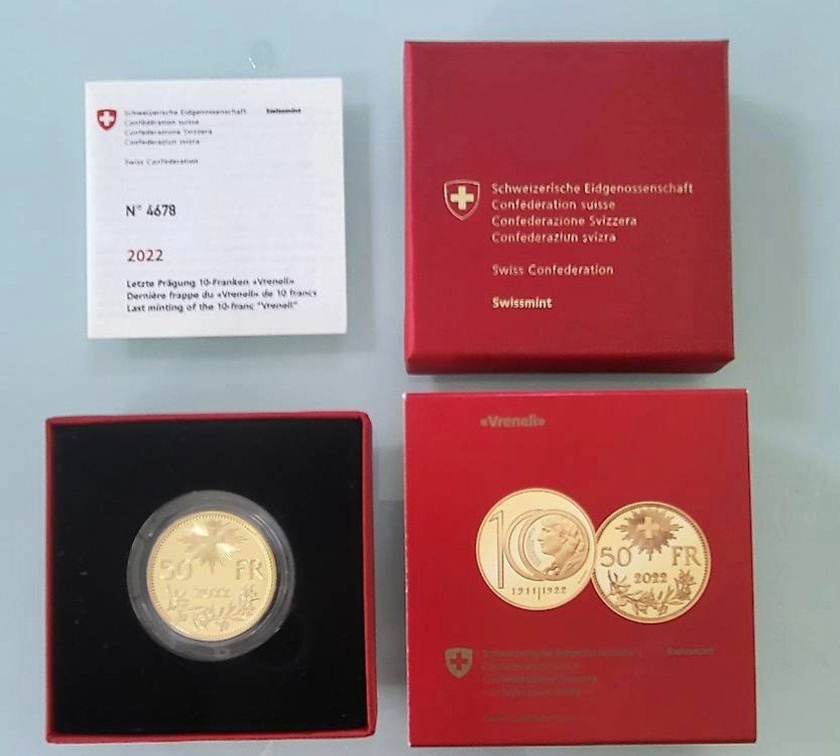 Tutti le monete: Goldvreneli letzte Prägung – Nuovo e nell'imballaggio originale da Lalden venduto da Basci83