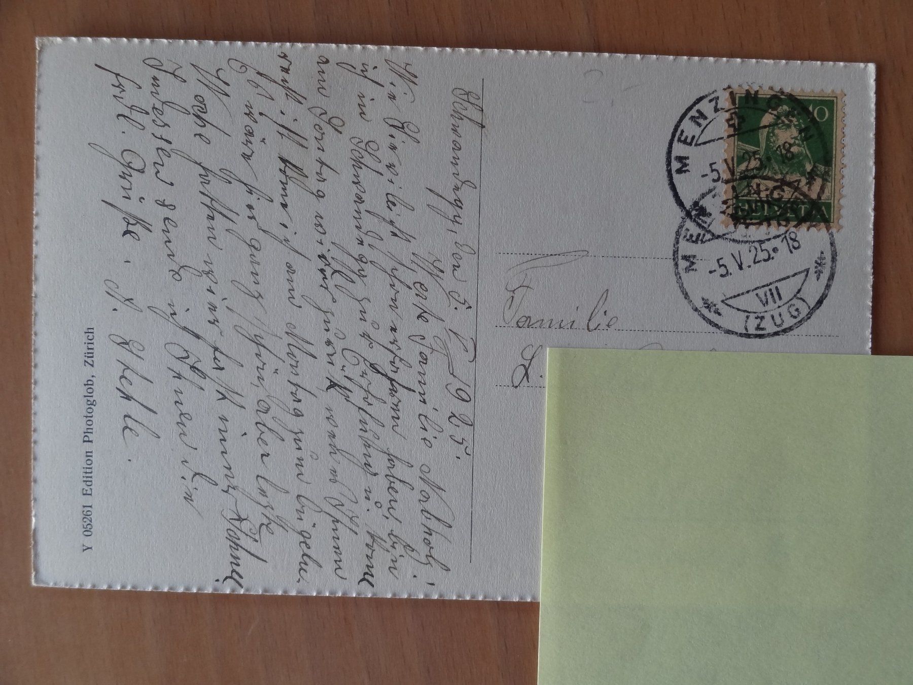 Cartoline postali: Schloss Schwandegg mit dem Säntis - 1925 – Usato da St Léonard venduto da Riglin 1