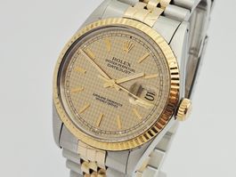 ROLEX Datejust 16013 Stahl / Gold Houndstooth dial