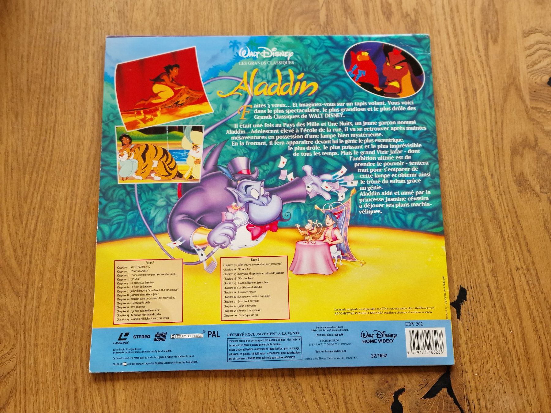 Tous les DVDs: Aladdin - LaserDisc - PAL VF – D'occasion à Courgenay par Periote00 1