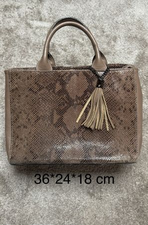 Sac à main cuir véritable – Ledertasche effet python