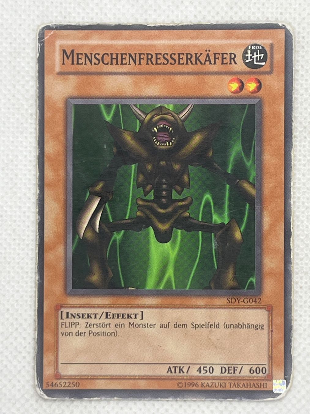 Yugioh Carte collezionabili: Yu-Gi-Oh Menschenfresserkäfer SDY-G042 – Usato da Hinterkappelen venduto da Kim1992