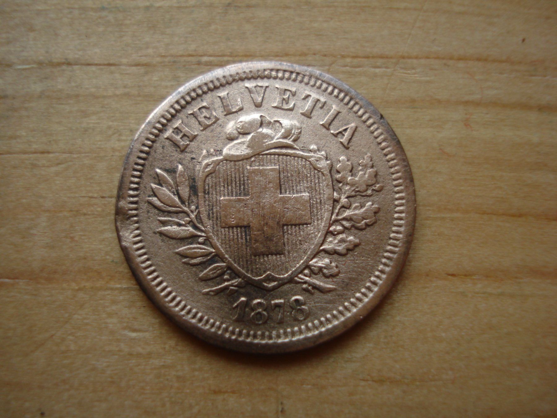 Alle Münzen: (N1) 1 Rappen  1878  VZ – Gebraucht aus Erlach von Net-Coins