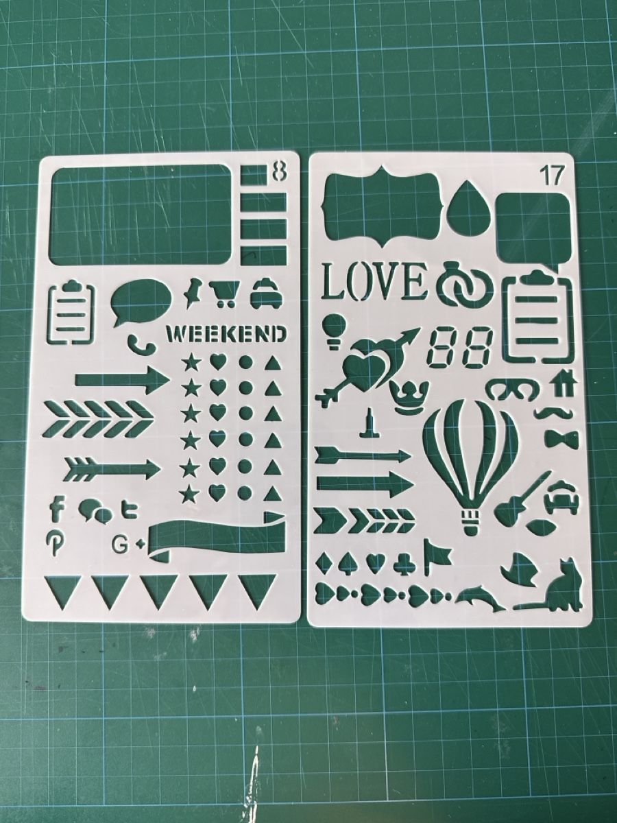 Schablonen: Schablone Journaling Stencils Set 8 Stück neu – Gebraucht aus Riniken von Chippie222000 3