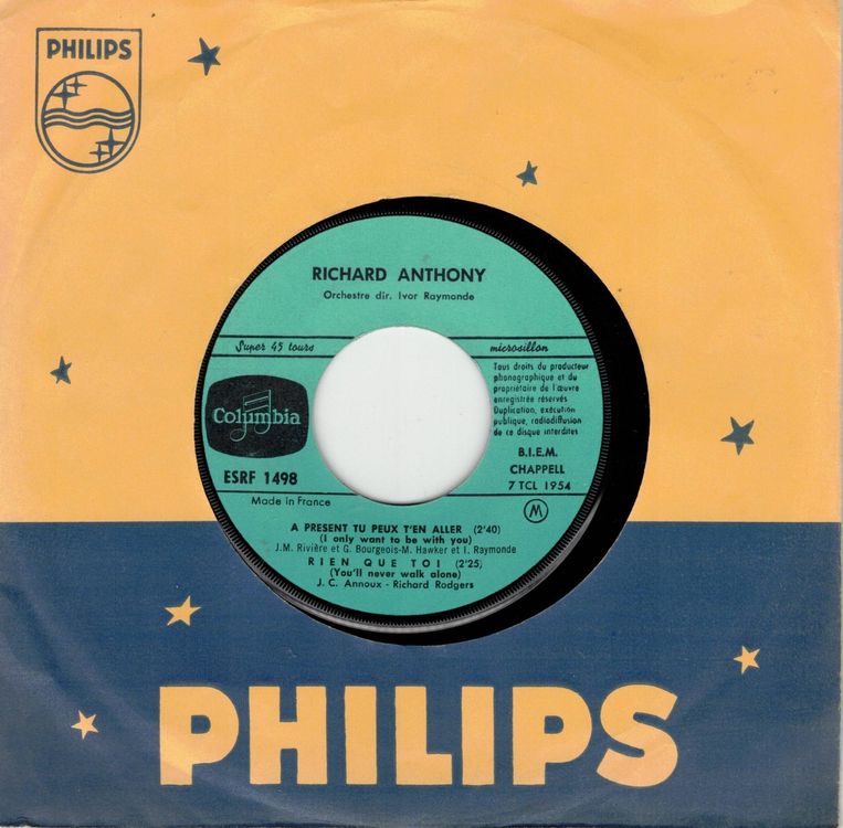 Single7 Richard Anthony EP (Gebraucht) in Oberwil (Dägerlen) für CHF 2 ...