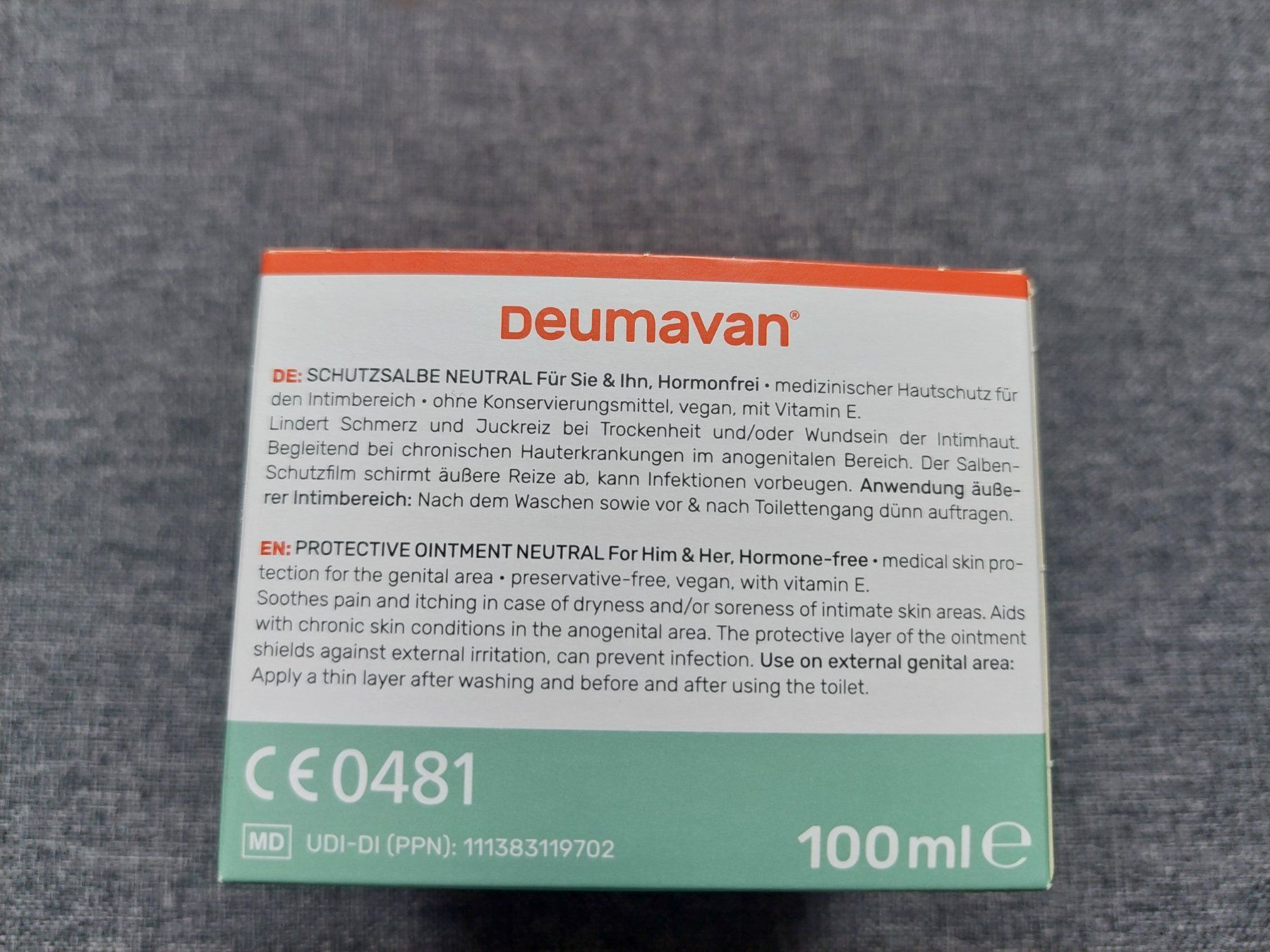 Sonstige Körperpflege: Deumavan Intim Schutzsalbe Neutral 100ml – Neu und originalverpackt aus Beckenried von Havacola 2