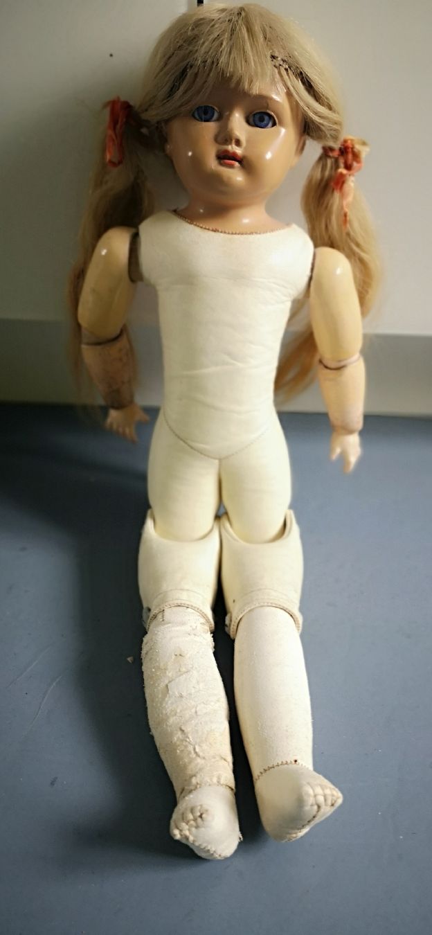 Bambole: Antike Gliederpuppe, ca. 43 cm – Usato da Münsingen venduto da Rehtre 6