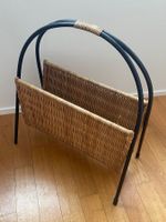 Zeitungsständer 50er Rattan Metall Designklassiker