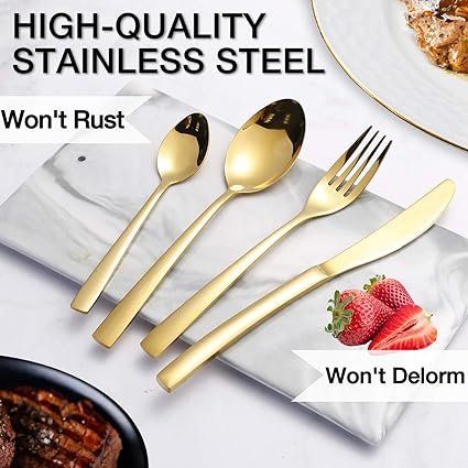 Bestecksets: Besteckset Golden 24 Teilige – Neu und originalverpackt aus Oberentfelden von Sch_md58 1