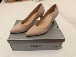 Elegante Gabor Wildleder Pumps, rosa-nude, Grösse 38, Neu!