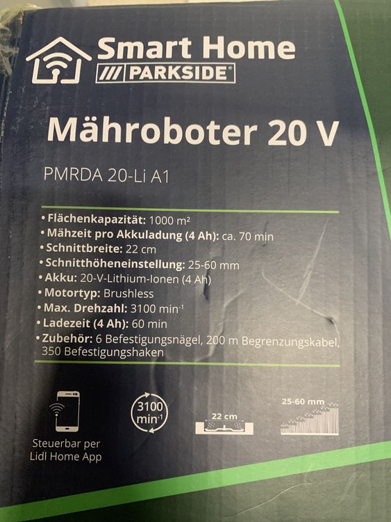 Parkside Rasenmähroboter 20V Smart Mähroboter PMRDA 20Li A1 Kaufen