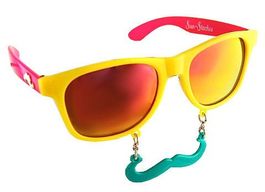 SunStaches® TROPICAL Schnauzbrille gelb/revo SBSST1462