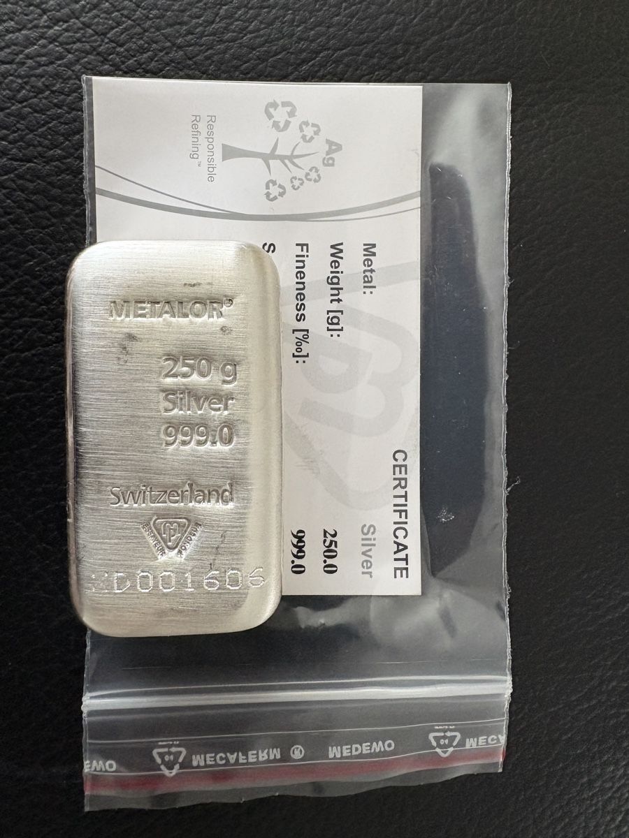 Metalli preziosi: Silber Barre 250gr – Nuovo e nell'imballaggio originale da Pfungen venduto da helvetica99