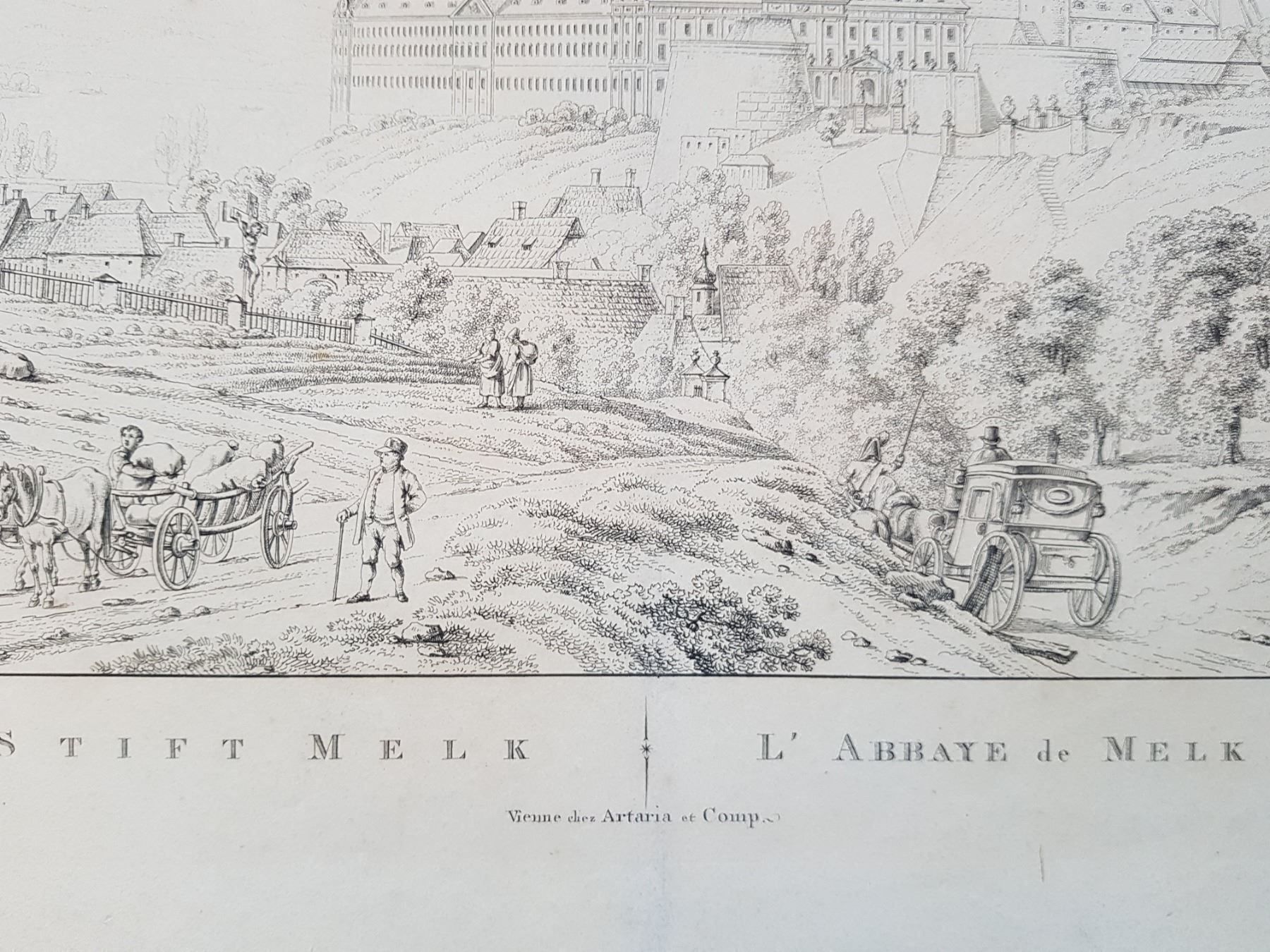 Dipinti: belle et grande gravure Abbaye de Melk – Usato da Lausanne venduto da leneko 6