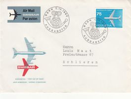 SBK 354 FDC Air Mail Swissair
