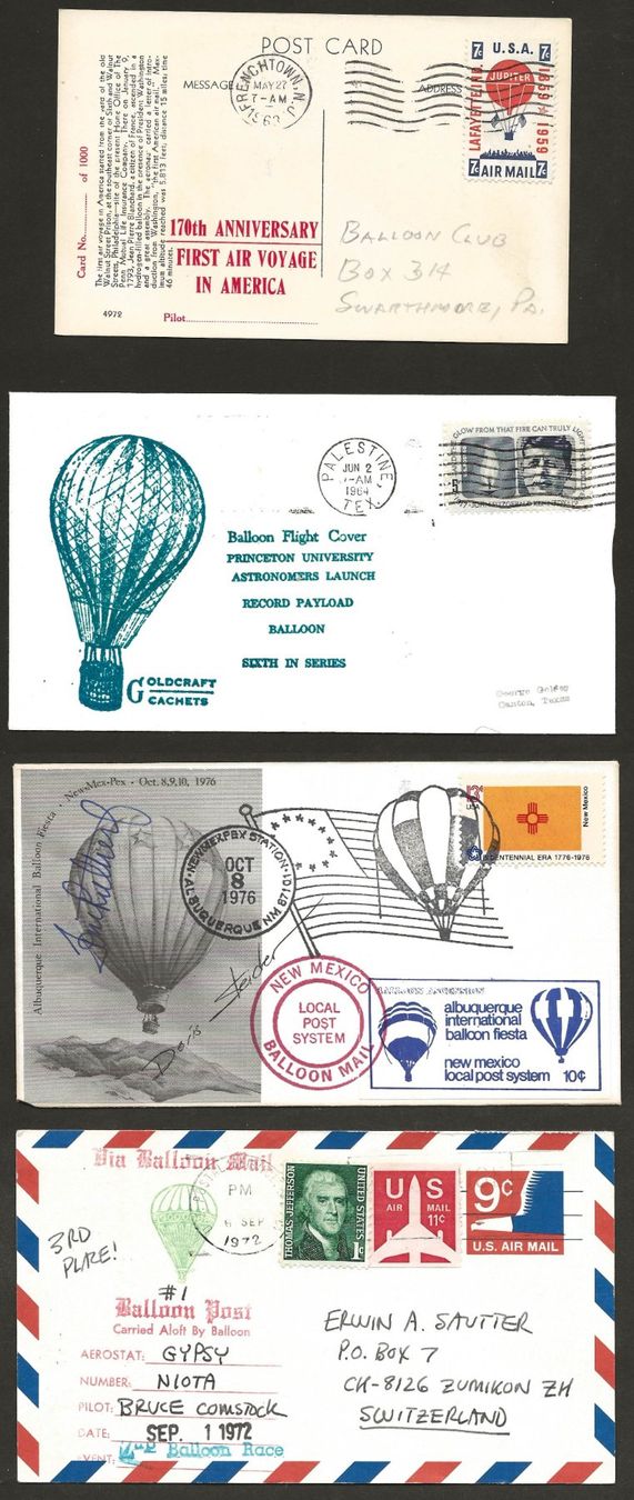 Tutti i francobolli: 8 Ballon USA  Luftpost – Usato da Au ZH venduto da xelagreb01 6