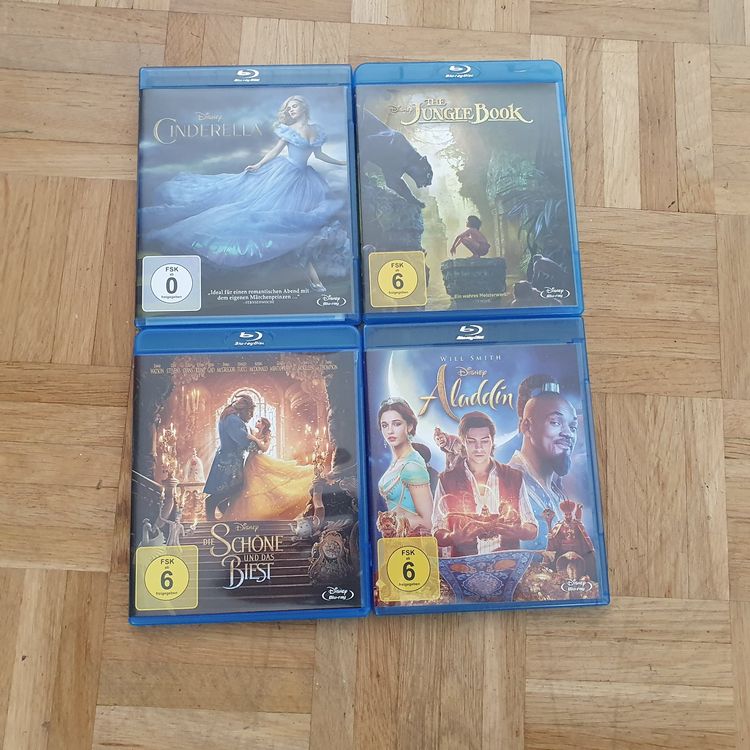 4 Disney Realverfilmungen Blu-Ray, Jungle Book, Aladdin | Kaufen Auf ...