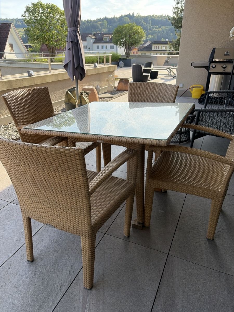 Tables: Rattan Esstisch Outdoor – D'occasion à Unterkulm par jes_cqj8 3