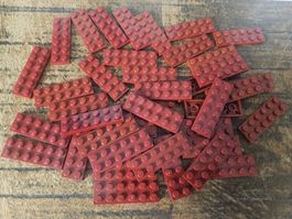 lego 3795 lot de 40 pièces Dark Red Plate 2 x 6