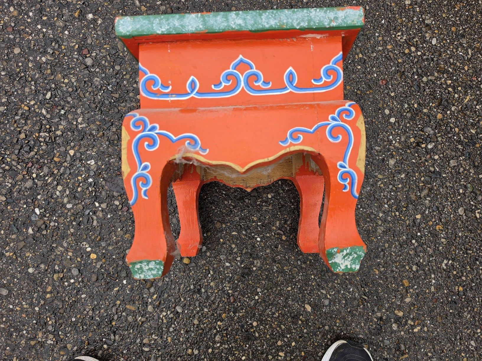 Tavoli: Handbemalter Mini-Tisch / Hocker - Vintage Dekorativ. – Usato da Mettlen venduto da elios0888 7