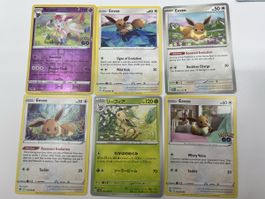Pokémon Karten Eevee Sylveon Konvolut 6stk gemischt 🤩