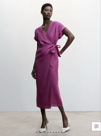Linen dress mango Xxs