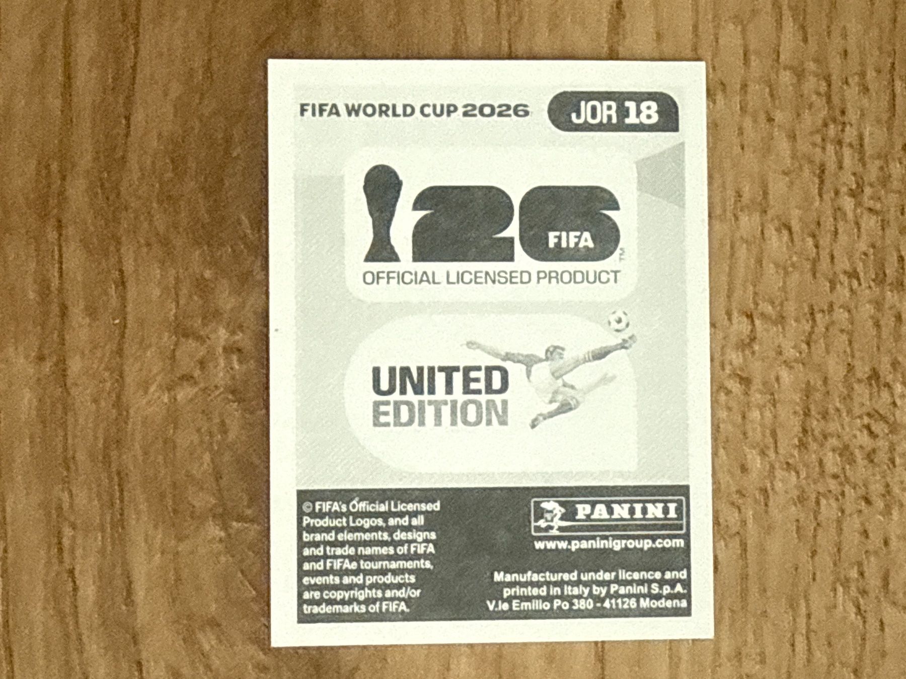 Panini Carte collezionabili: FIFA World Cup 2026 Sticker Ali Olwan  JOR 18 – Usato da Glattbrugg venduto da Schweigmatt 1
